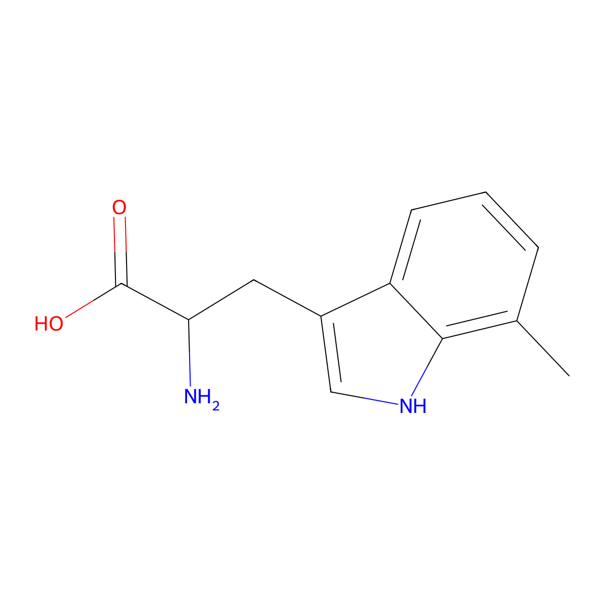 7-methyl-L-tryptophan molecular structure, CAS 33468-36-9