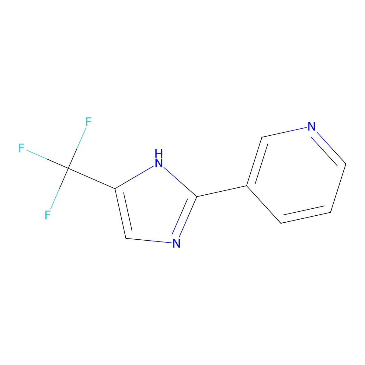3-(5-(Trifluoromethyl)-1H-imidazol-2-yl)pyridine molecular structure, CAS 33468-84-7