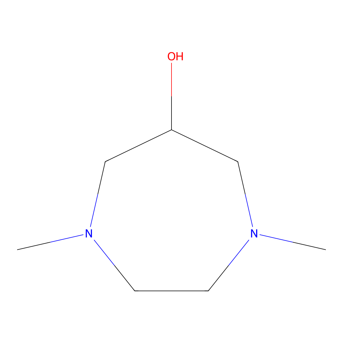 1,4-Dimethyl-1,4-diazepan-6-ol molecular structure, CAS 33468-98-3