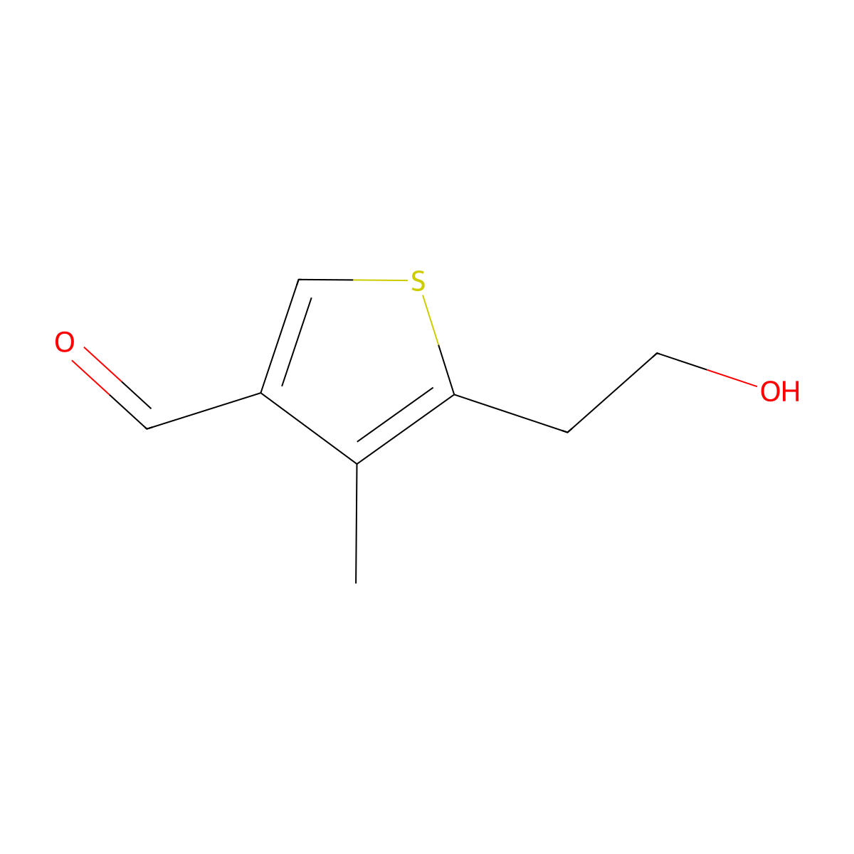 5-(2-Hydroxyethyl)-4-methylthiophene-3-carbaldehyde molecular structure, CAS 334687-35-3