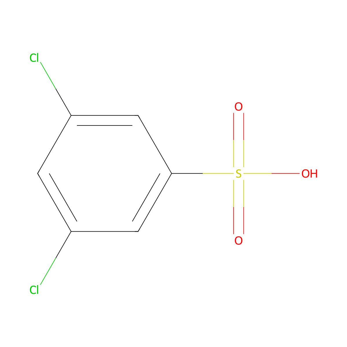 3,5-Dichlorobenzenesulfonic acid molecular structure, CAS 33469-47-5