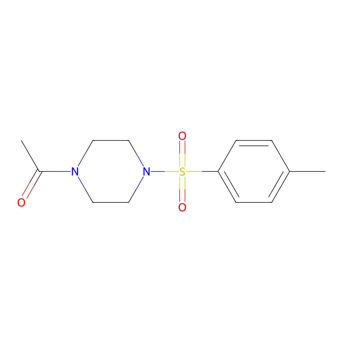 1-(4-Tosylpiperazin-1-yl)ethanone molecular structure, CAS 3347-05-5