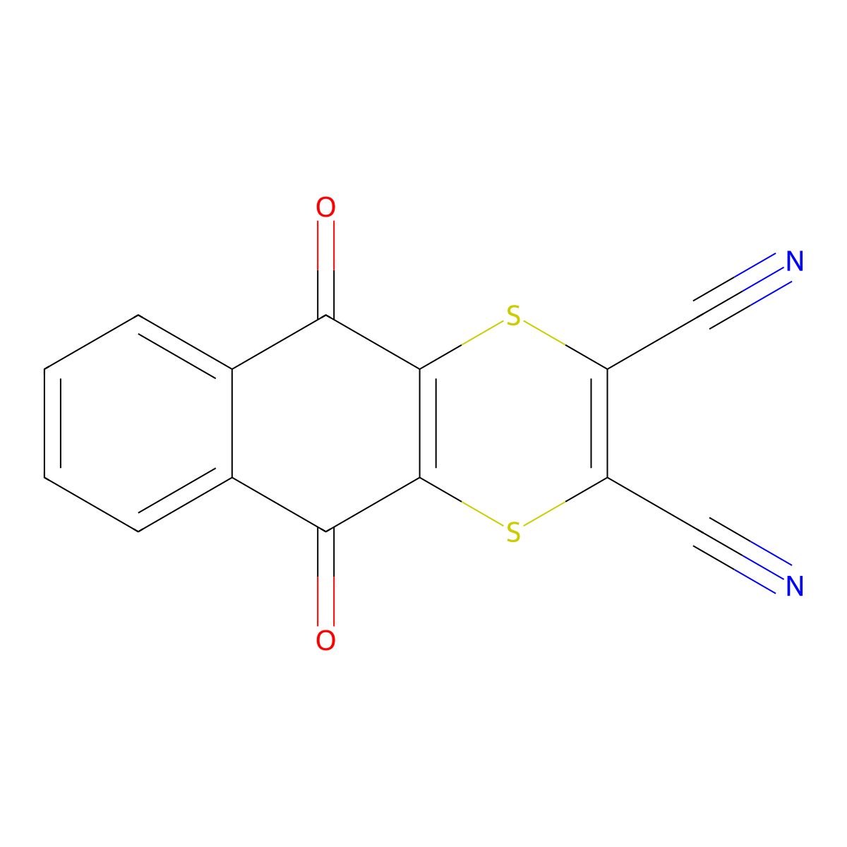 Dithianon molecular structure, CAS 3347-22-6