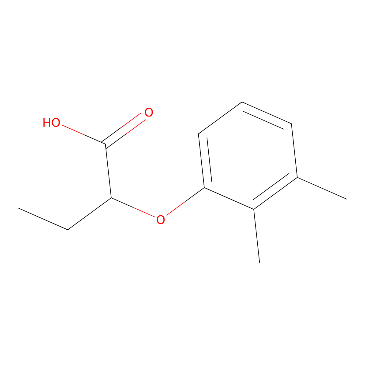 2-(2,3-Dimethylphenoxy)butanoic acid molecular structure, CAS 3347-50-0