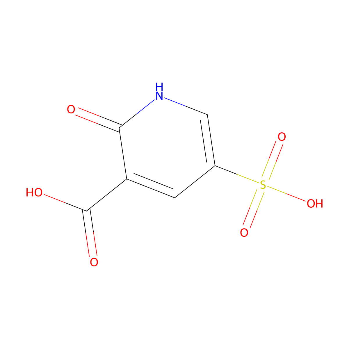 2-Hydroxy-5-sulfopyridine-3-carboxylic acid molecular structure, CAS 334708-05-3