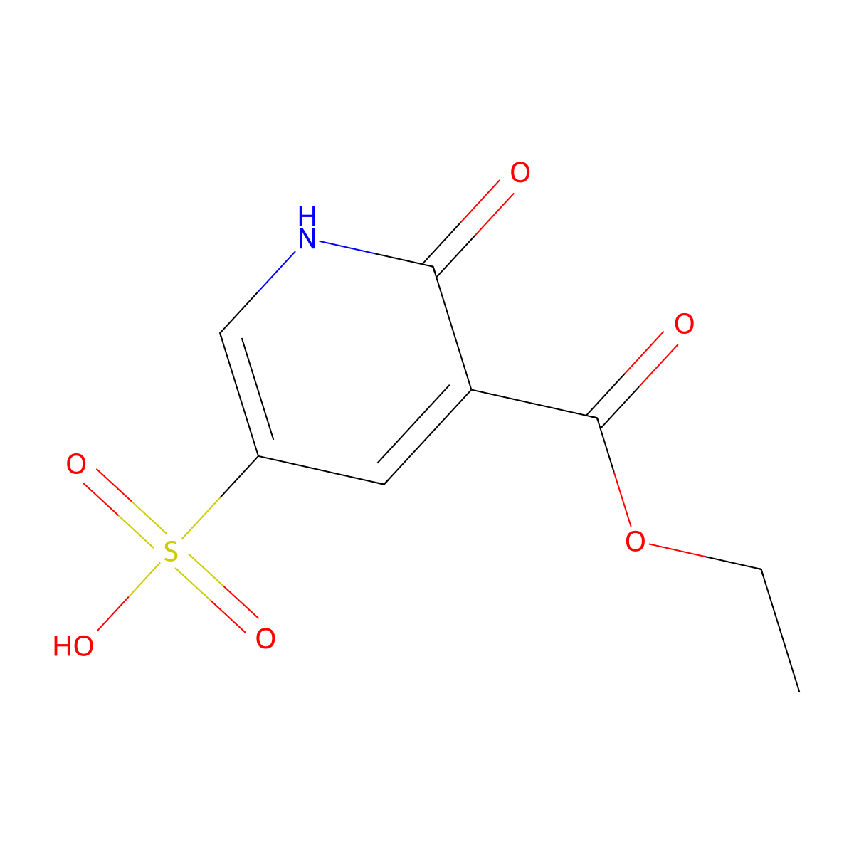 5-(Ethoxycarbonyl)-6-hydroxypyridine-3-sulfonic acid molecular structure, CAS 334708-06-4