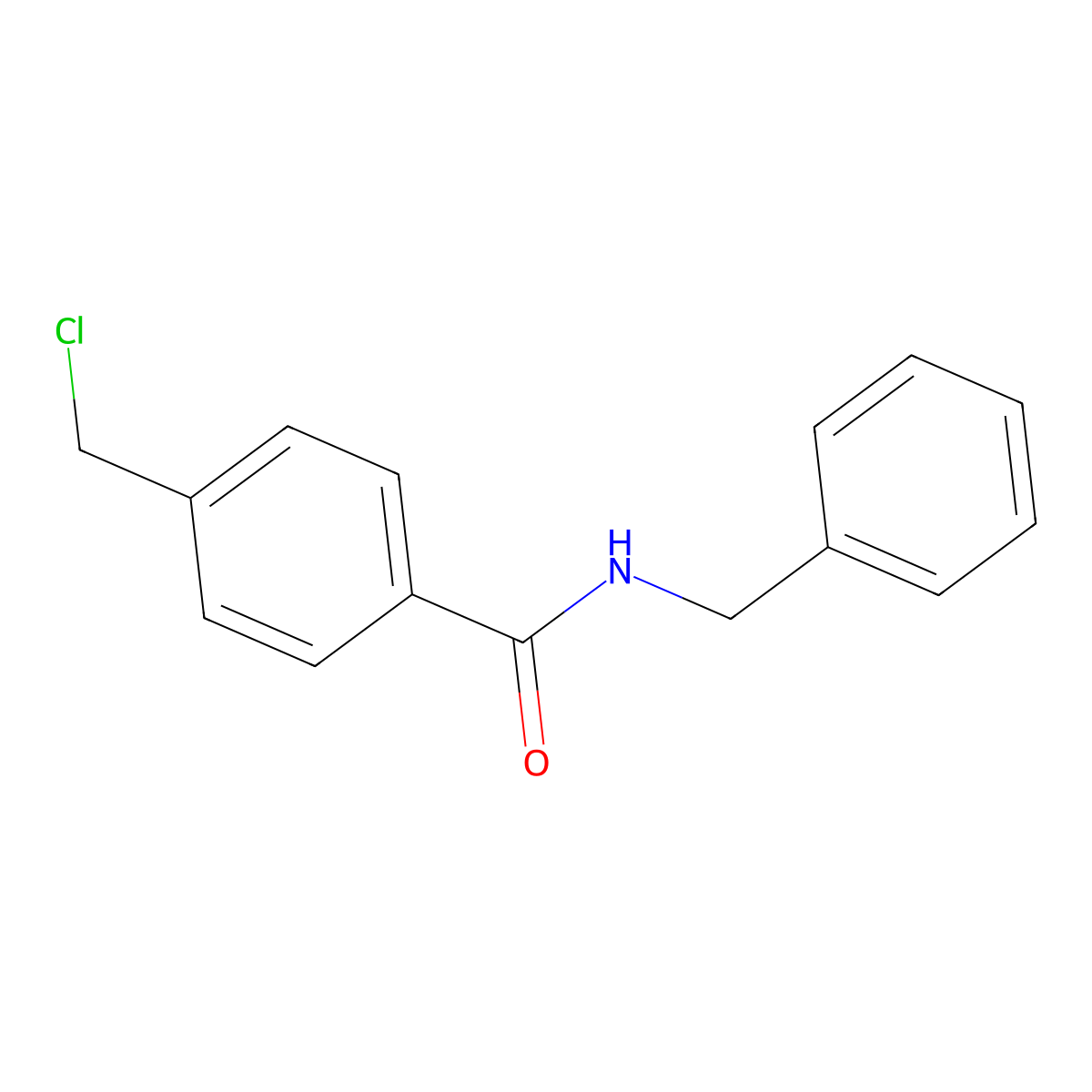 n-Benzyl-4-(chloromethyl)benzamide molecular structure, CAS 334709-06-7