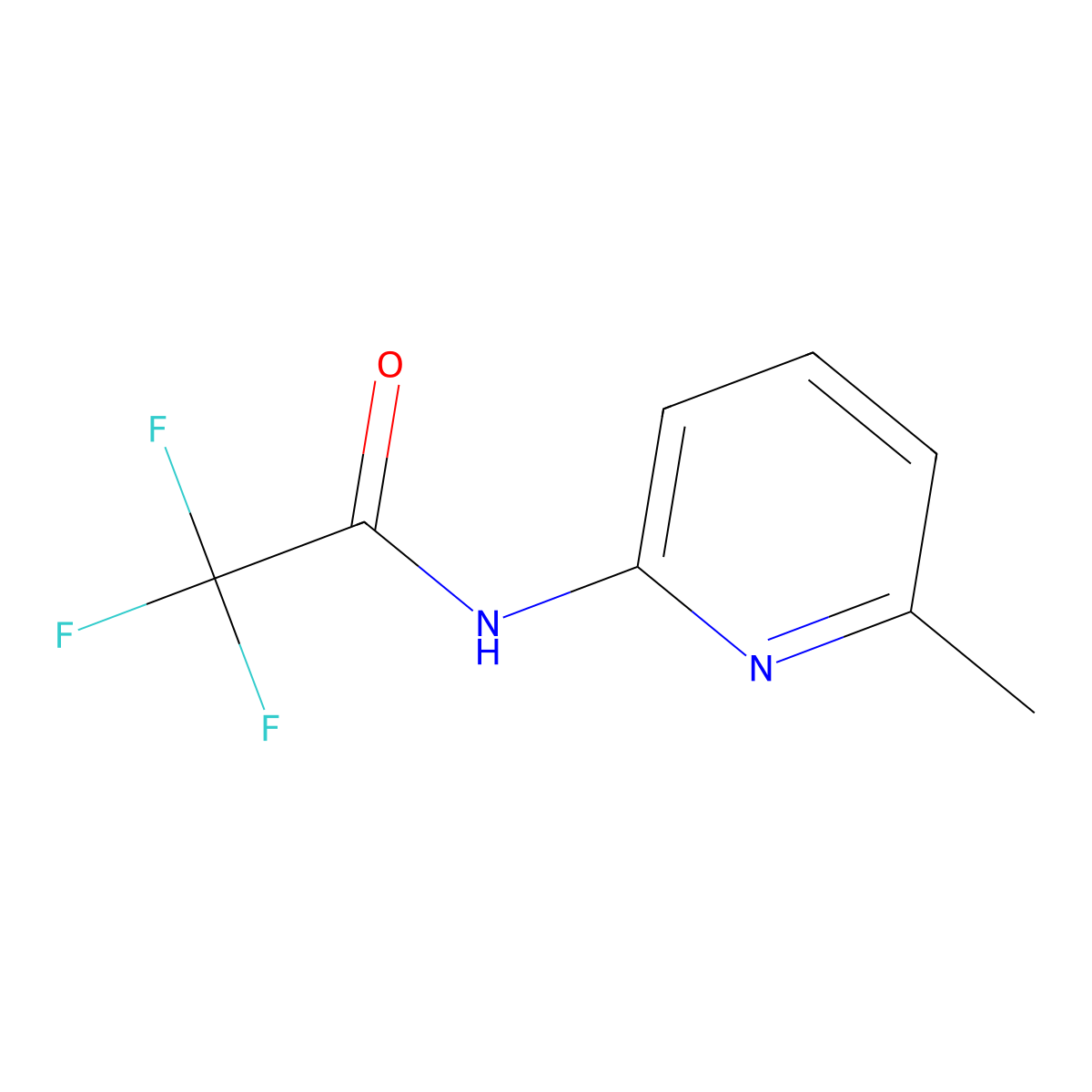 2,2,2-trifluoro-N-(6-methylpyridin-2-yl)acetamide molecular structure, CAS 334711-70-5