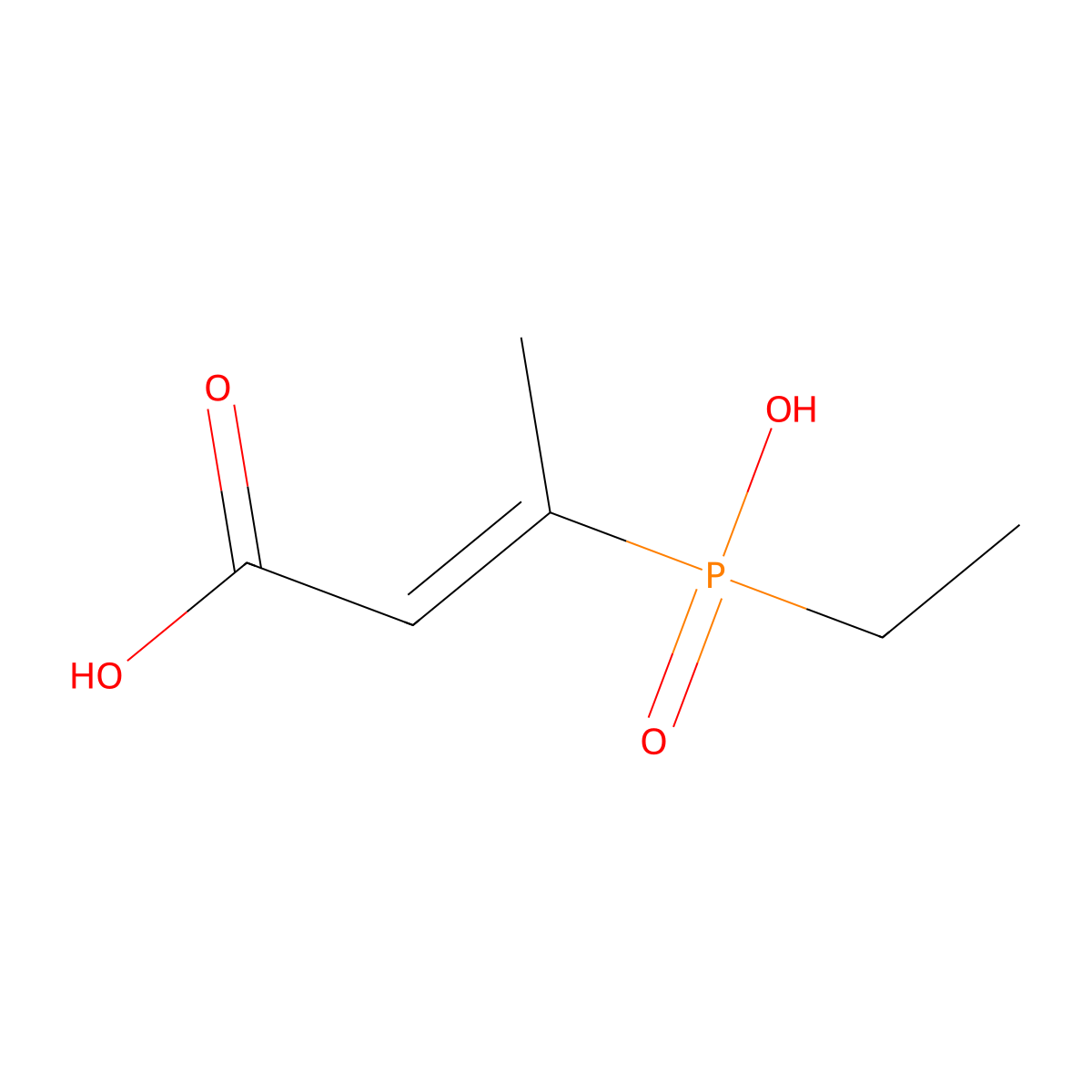 3-[Ethyl(hydroxy)phosphoryl]but-2-enoic acid molecular structure, CAS 33472-67-2