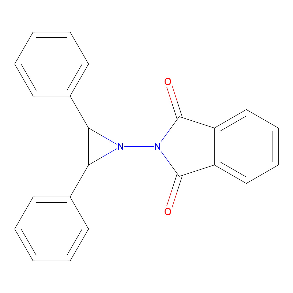 trans-N-(2,3-Diphenylaziridin-1-yl)phthalimide molecular structure, CAS 33474-61-2