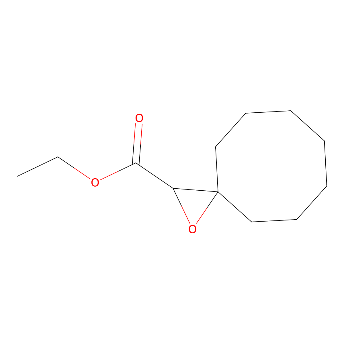Ethyl 1-oxaspiro[2.7]decane-2-carboxylate molecular structure, CAS 33475-39-7
