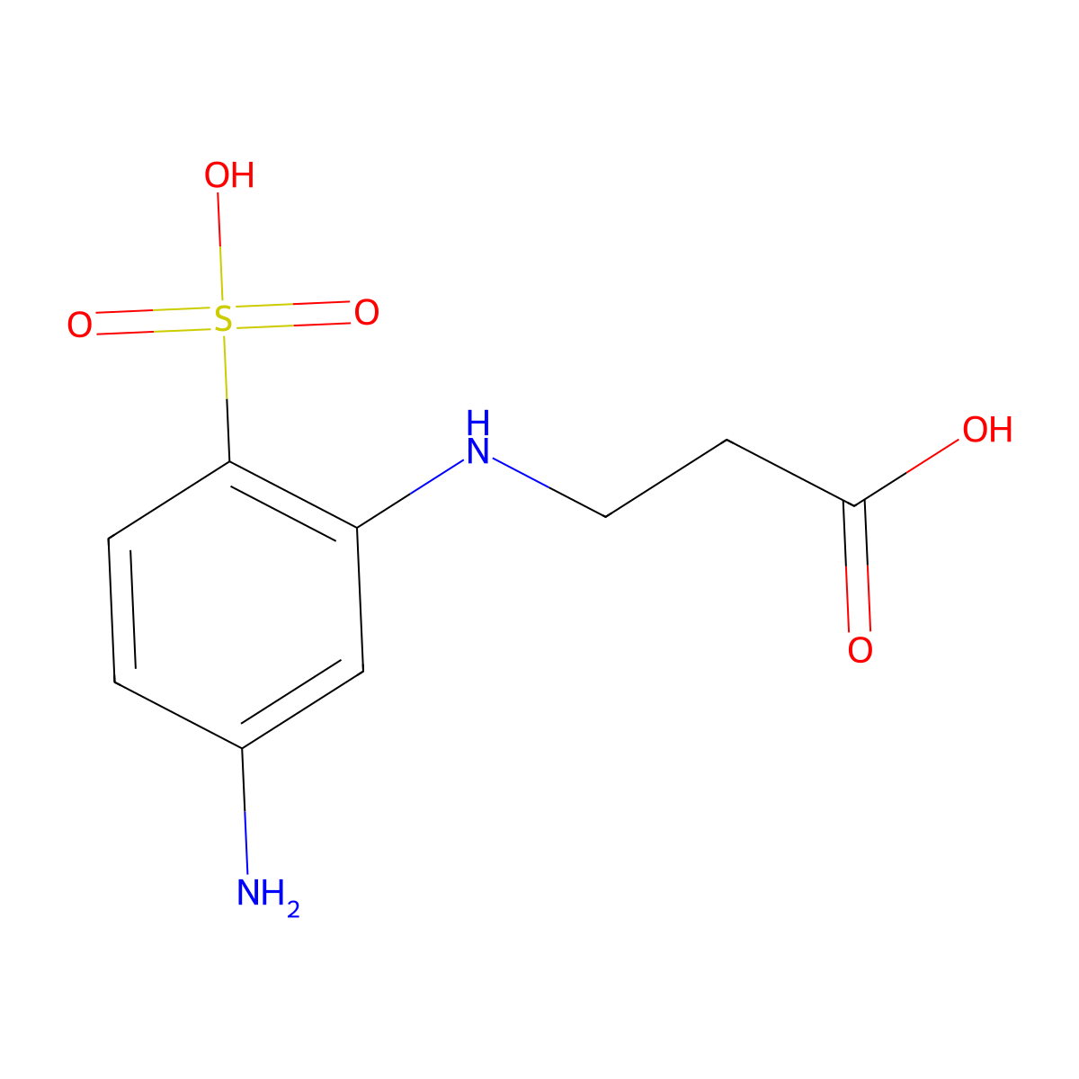 2-beta-Carboxyethylamino-4-aminobenzenesulfonicacid molecular structure, CAS 334757-72-1