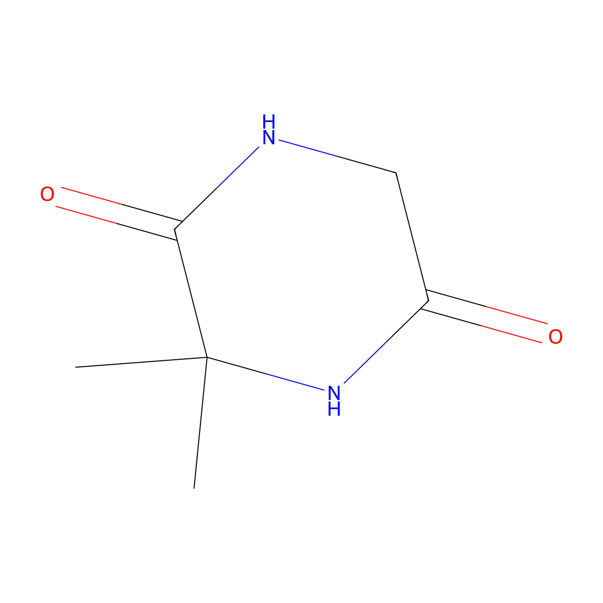 3,3-Dimethylpiperazine-2,5-dione molecular structure, CAS 33477-74-6