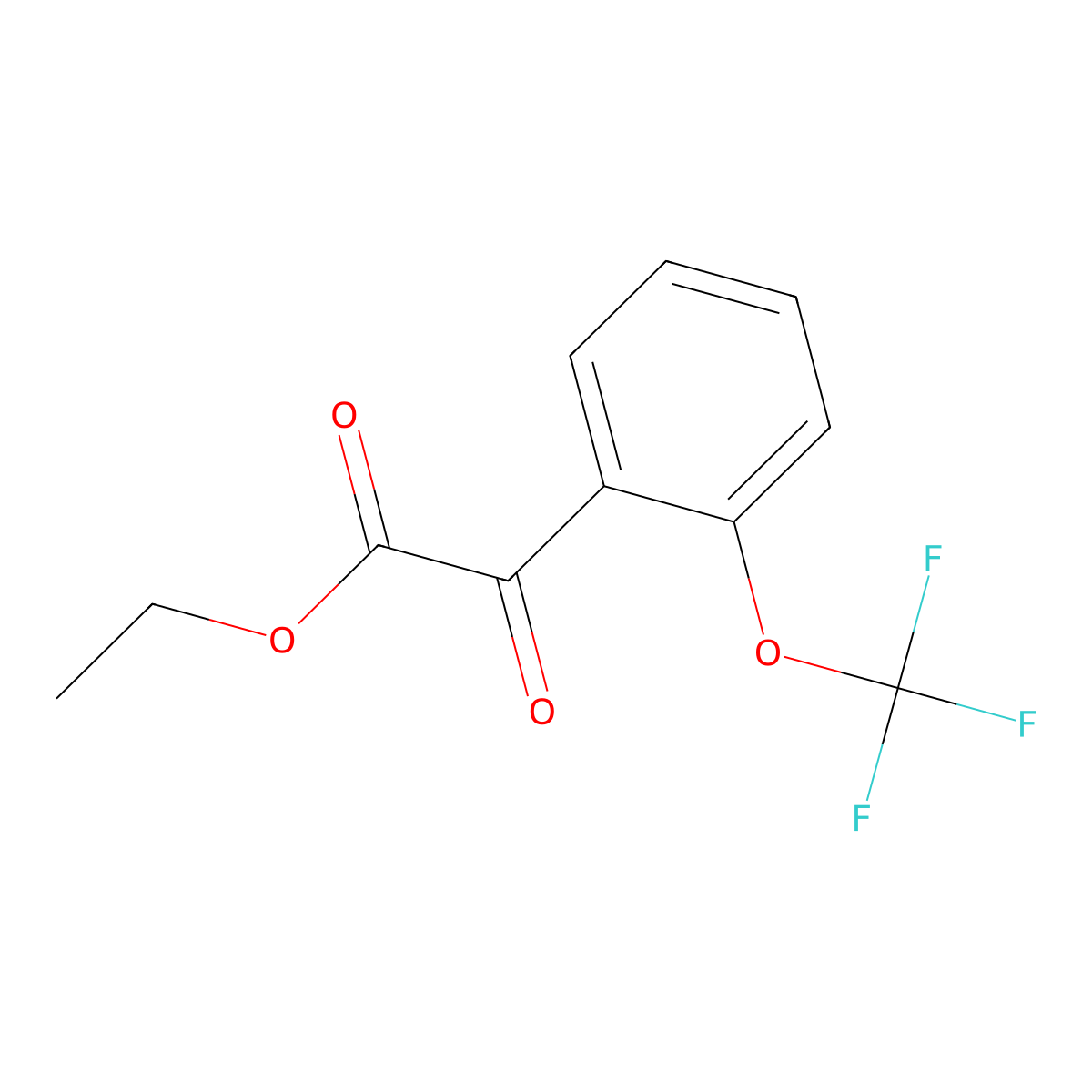 Ethyl 2-(trifluoromethoxy)benzoylformate molecular structure, CAS 334778-37-9