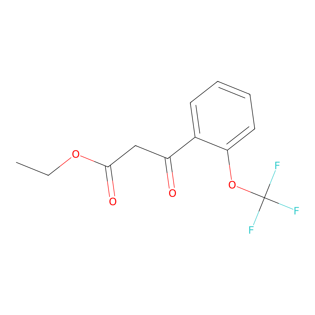 Ethyl 3-oxo-3-(2-(trifluoromethoxy)phenyl)propanoate molecular structure, CAS 334778-38-0