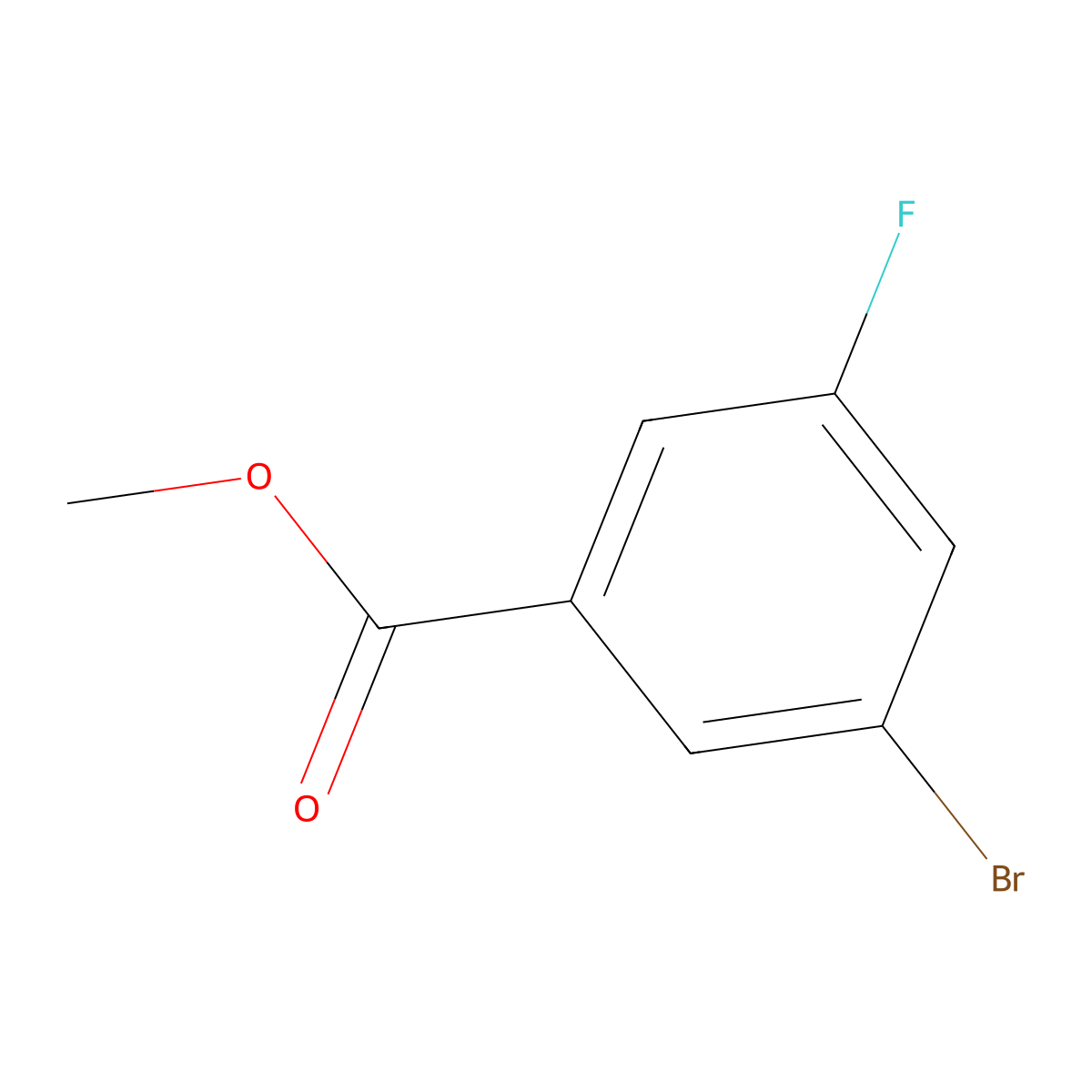 Methyl 3-bromo-5-fluorobenzoate molecular structure, CAS 334792-52-8