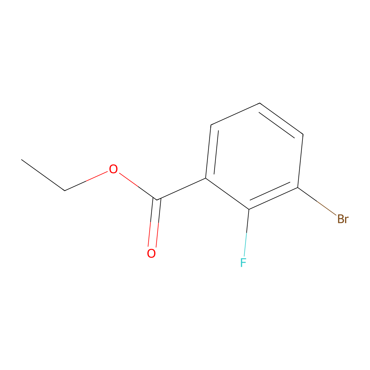 Ethyl 3-bromo-2-fluorobenzoate molecular structure, CAS 334792-76-6