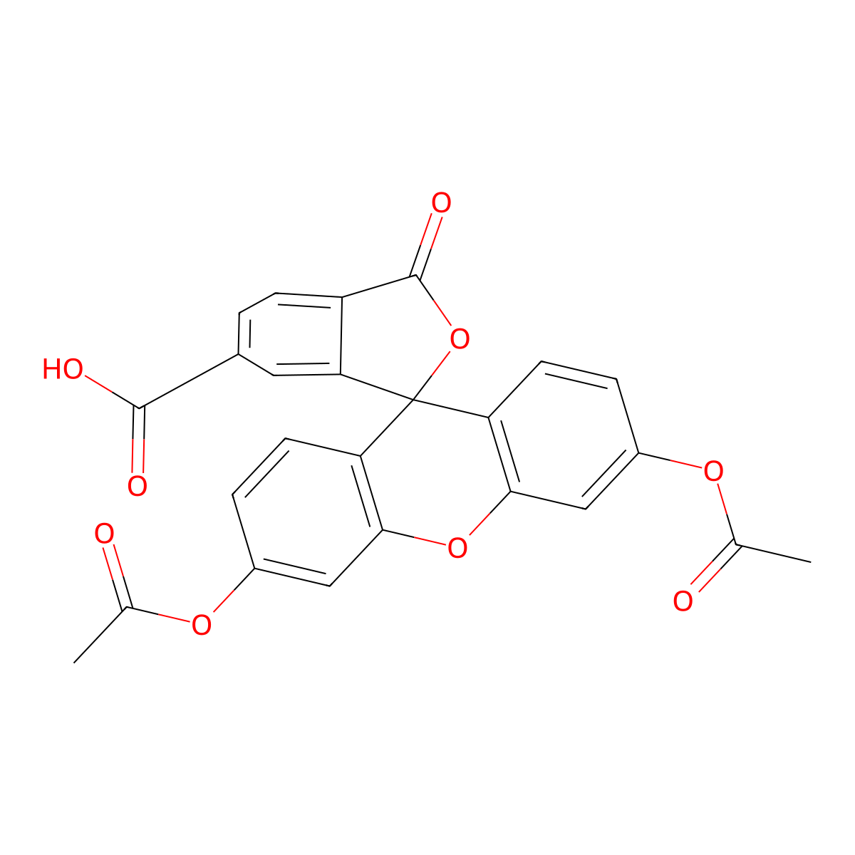 6-Carboxyfluorescein Diacetate molecular structure, CAS 3348-03-6
