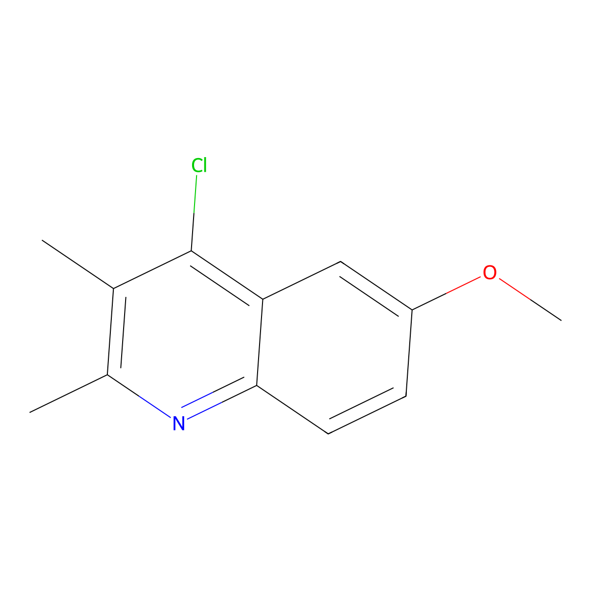 4-Chloro-6-methoxy-2,3-dimethylquinoline molecular structure, CAS 3348-19-4