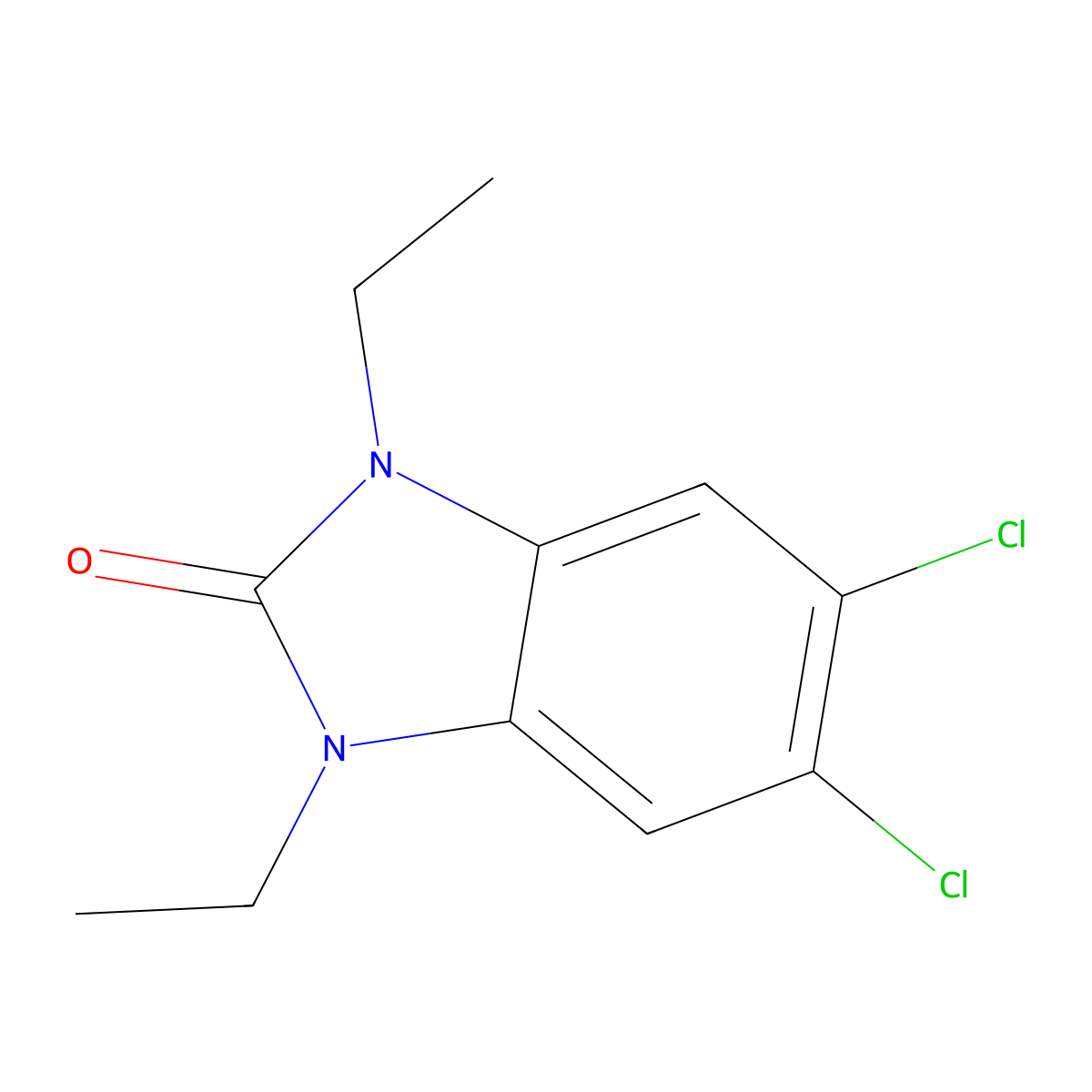 5,6-Dichloro-1,3-diethyl-1H-benzo[d]imidazol-2(3H)-one molecular structure, CAS 334829-59-3