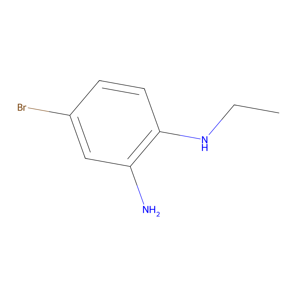 4-bromo-1-N-ethylbenzene-1,2-diamine molecular structure, CAS 334829-62-8