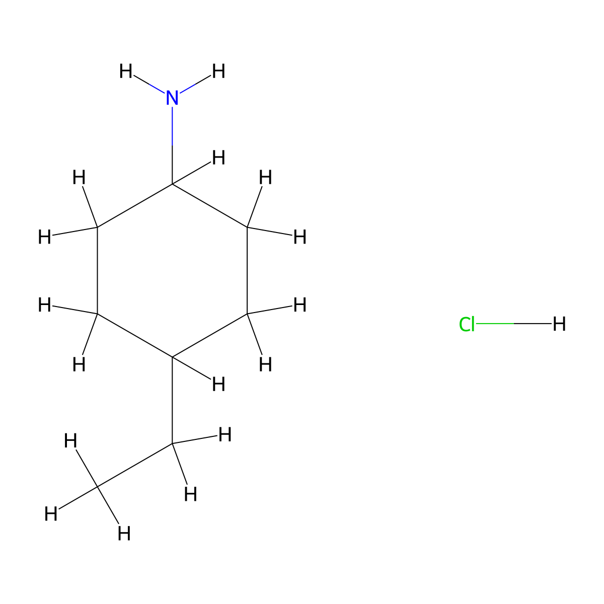 4-Ethylcyclohexan-1-amine hydrochloride molecular structure, CAS 33483-67-9
