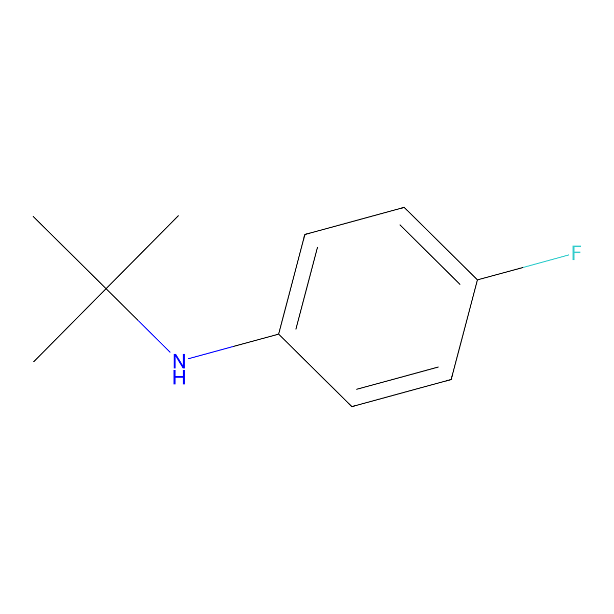 N-tert-butyl-4-fluoroaniline molecular structure, CAS 33486-88-3
