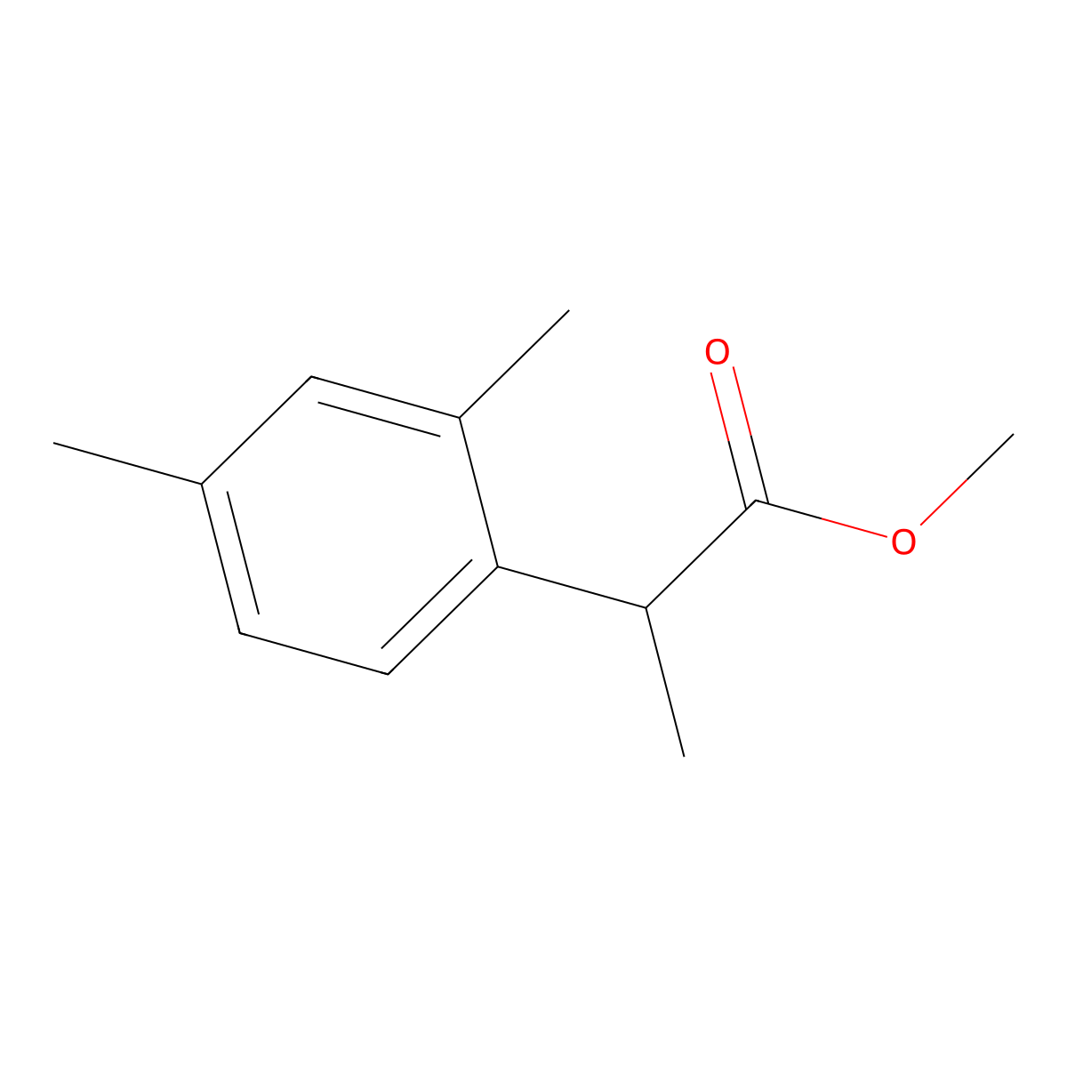 Methyl 2-(2,4-dimethylphenyl)propanoate molecular structure, CAS 334865-11-1