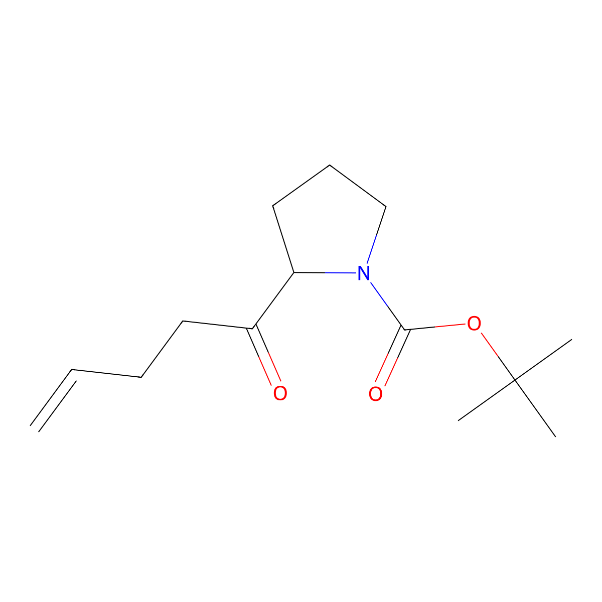 Tert-butyl 2-(pent-4-enoyl)pyrrolidine-1-carboxylate molecular structure, CAS 334872-13-8