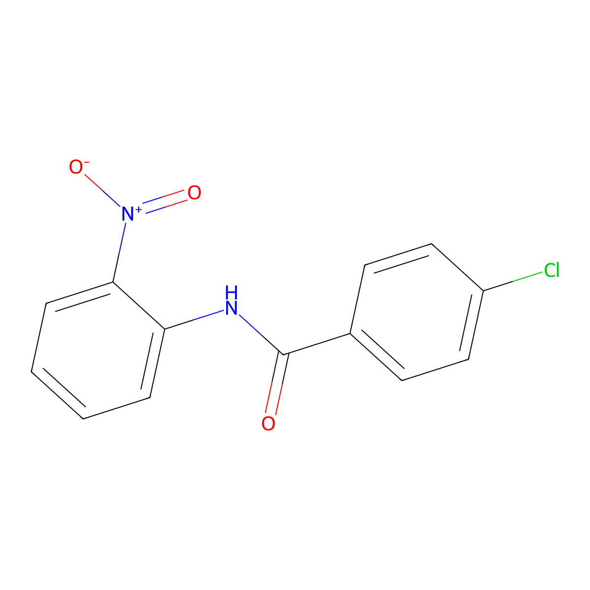 4-Chloro-2'-nitrobenzanilide molecular structure, CAS 33489-99-5