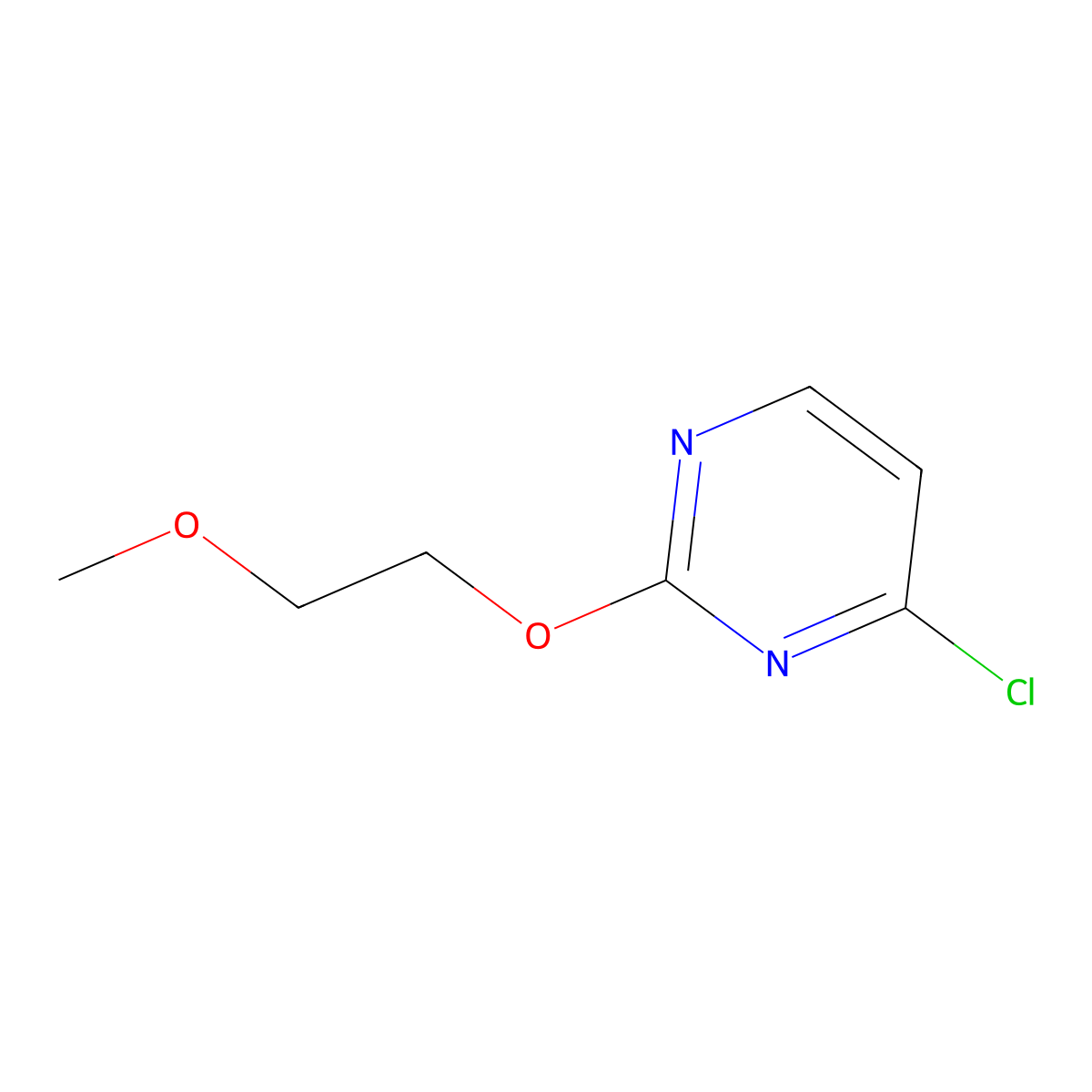 4-Chloro-2-(2-methoxyethoxy)pyrimidine molecular structure, CAS 334893-97-9