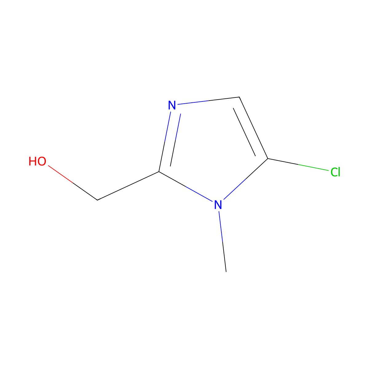 (5-chloro-1-methyl-1H-imidazol-2-yl)methanol molecular structure, CAS 334893-99-1