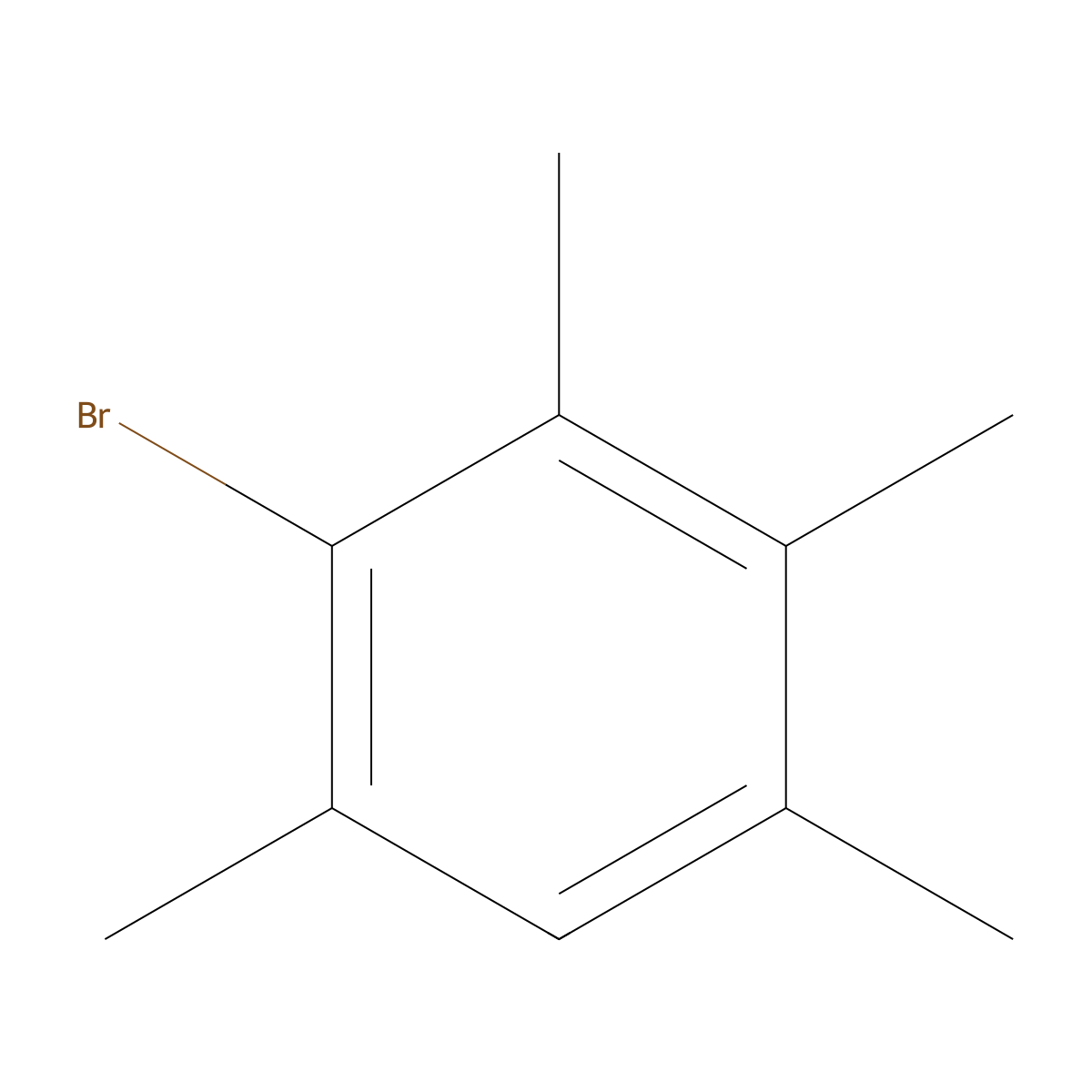 2-Bromo-1,3,4,5-tetramethyl-benzene molecular structure, CAS 3349-15-3