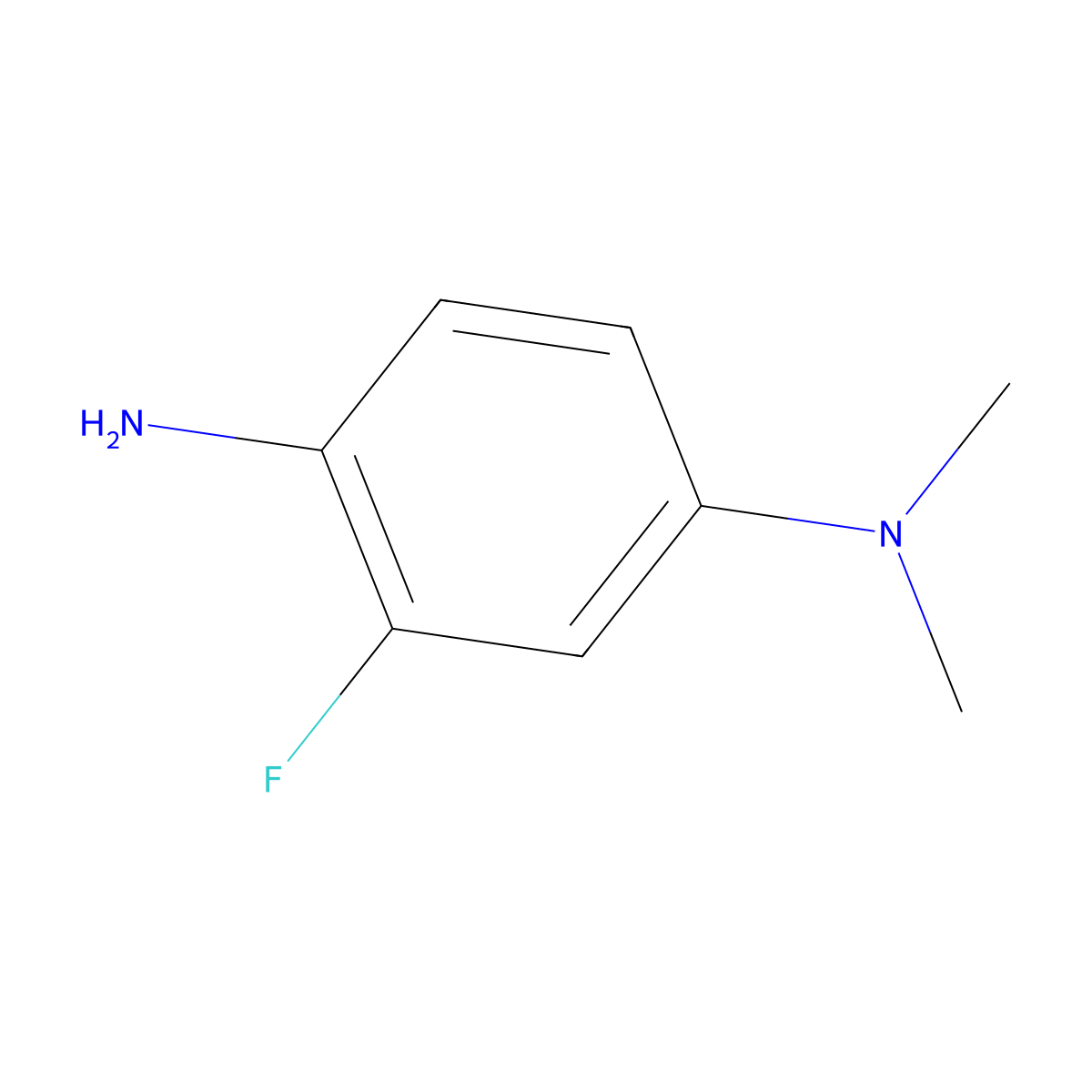 3-Fluoro-N1,N1-dimethylbenzene-1,4-diamine molecular structure, CAS 334905-81-6