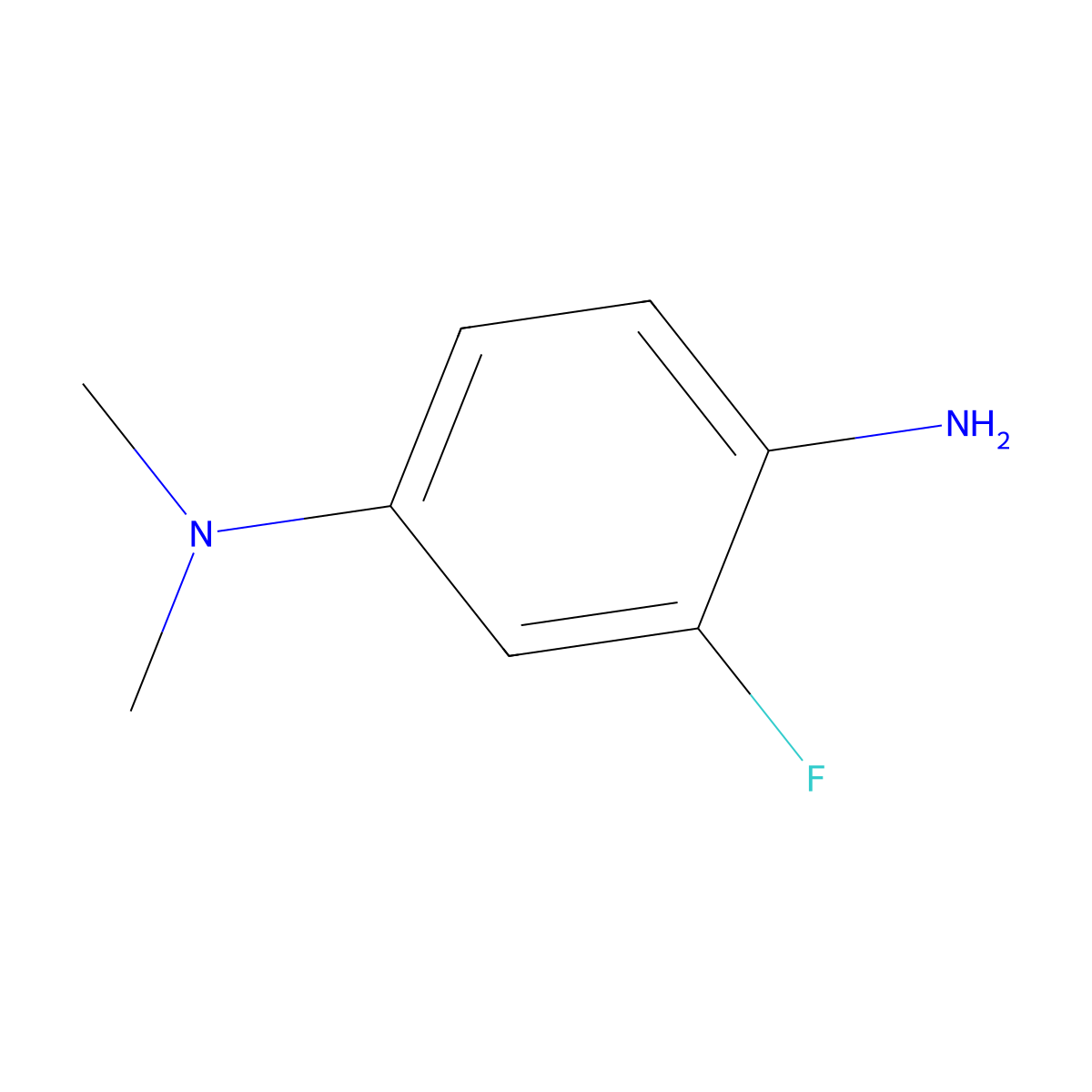 3-Fluoro-N1,N1-dimethylbenzene-1,4-diamine molecular structure, CAS 334905-81-6