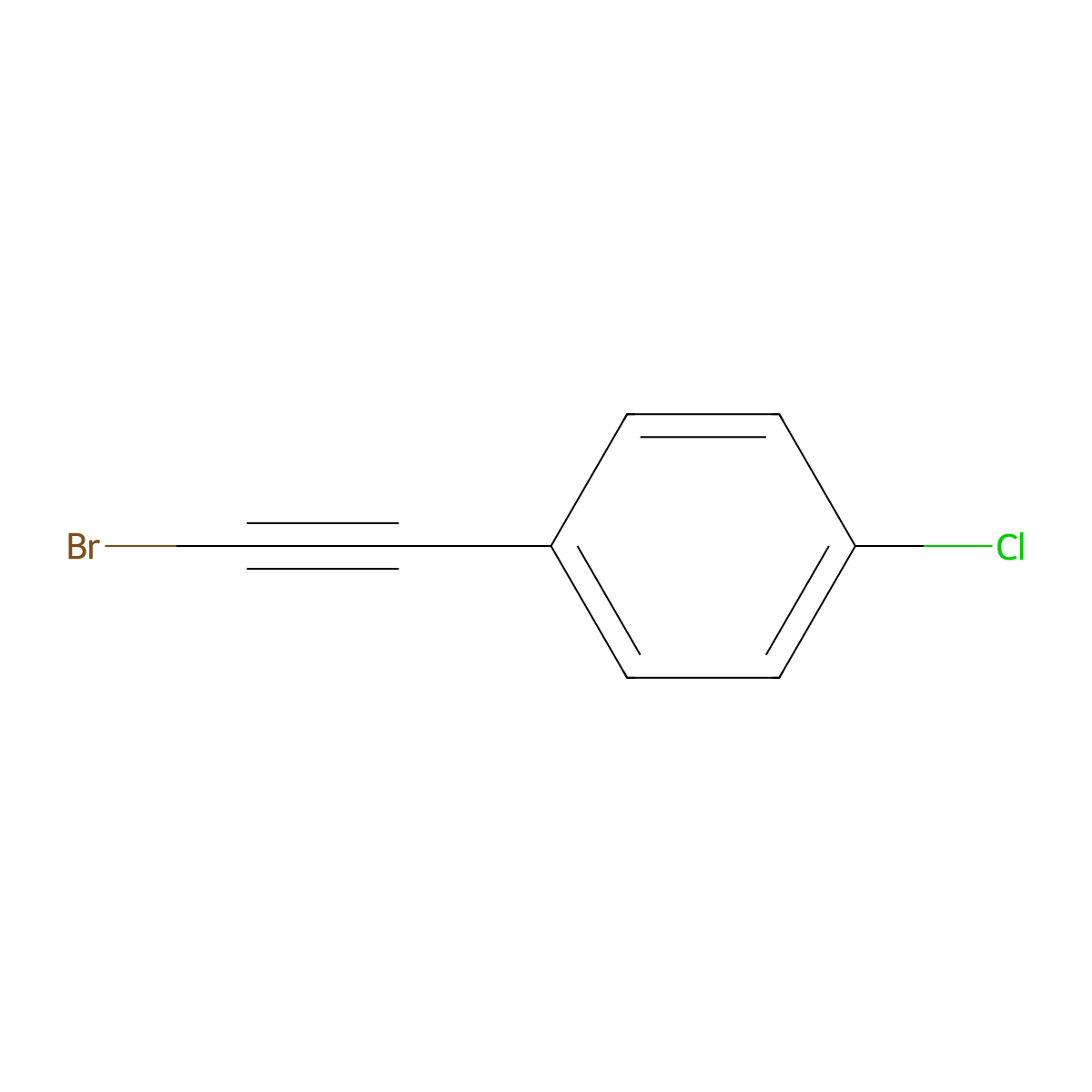1-(Bromoethynyl)-4-chlorobenzene molecular structure, CAS 33491-03-1