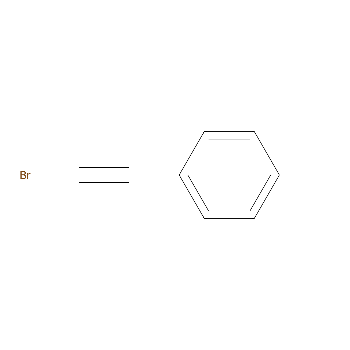 Benzene, 1-(bromoethynyl)-4-methyl- molecular structure, CAS 33491-05-3