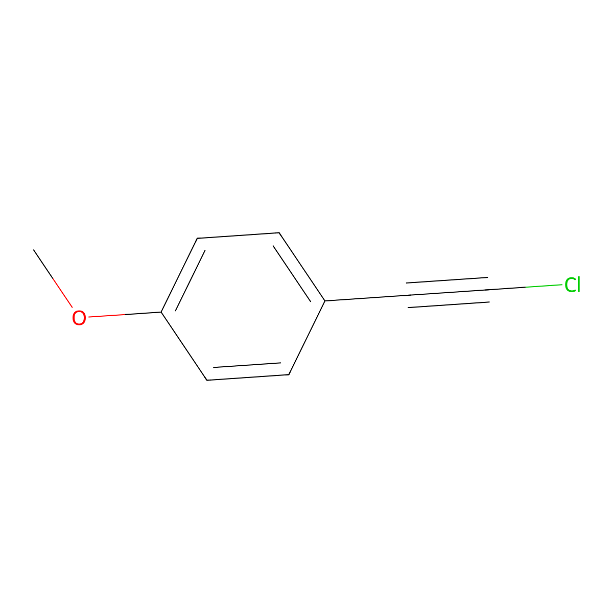 1-(Chloroethynyl)-4-methoxybenzene molecular structure, CAS 33491-06-4