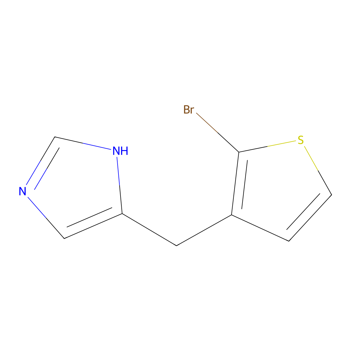 4-[(2-Bromothiophen-3-yl)methyl]-1H-imidazole molecular structure, CAS 334917-92-9