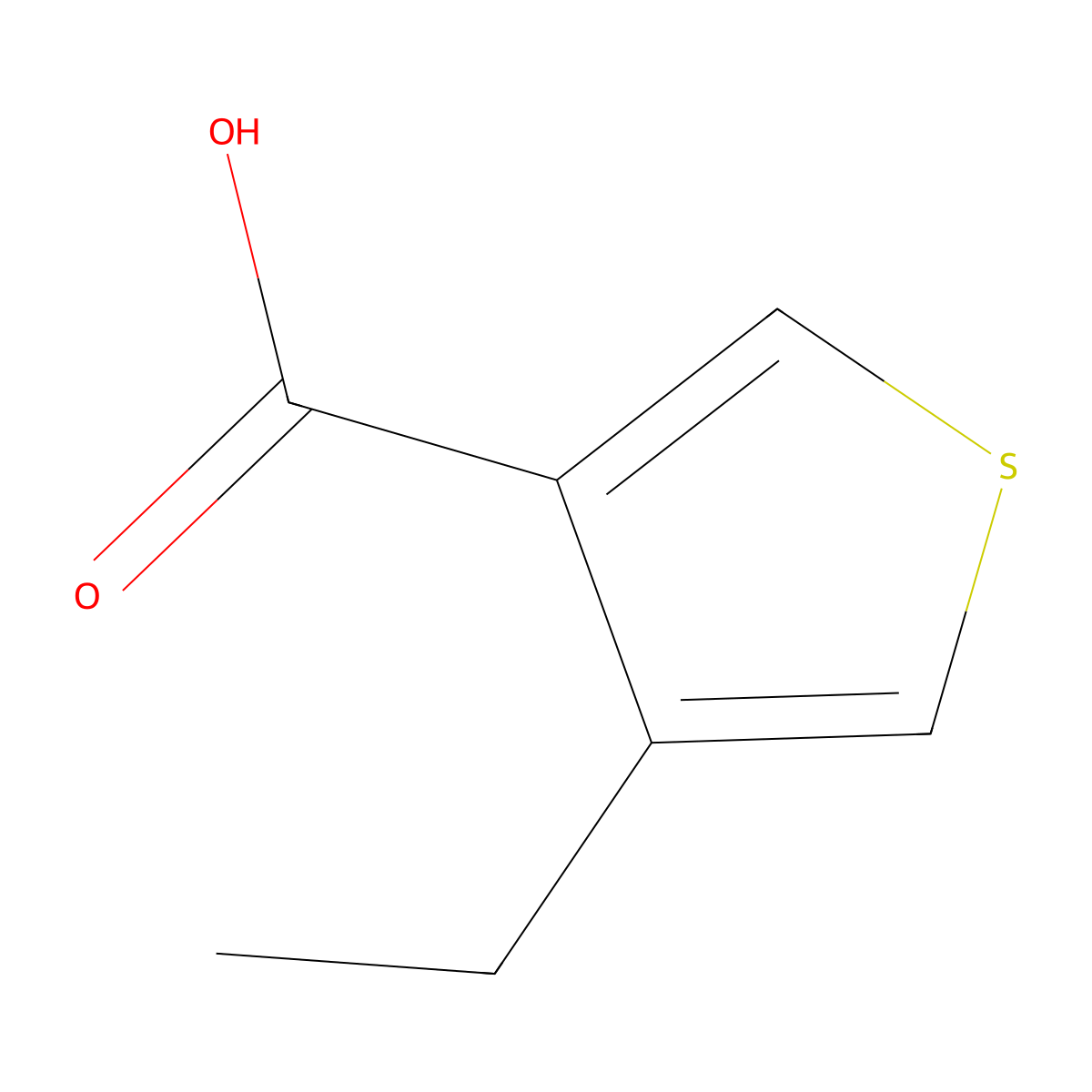 4-Ethylthiophene-3-carboxylic acid molecular structure, CAS 334918-15-9