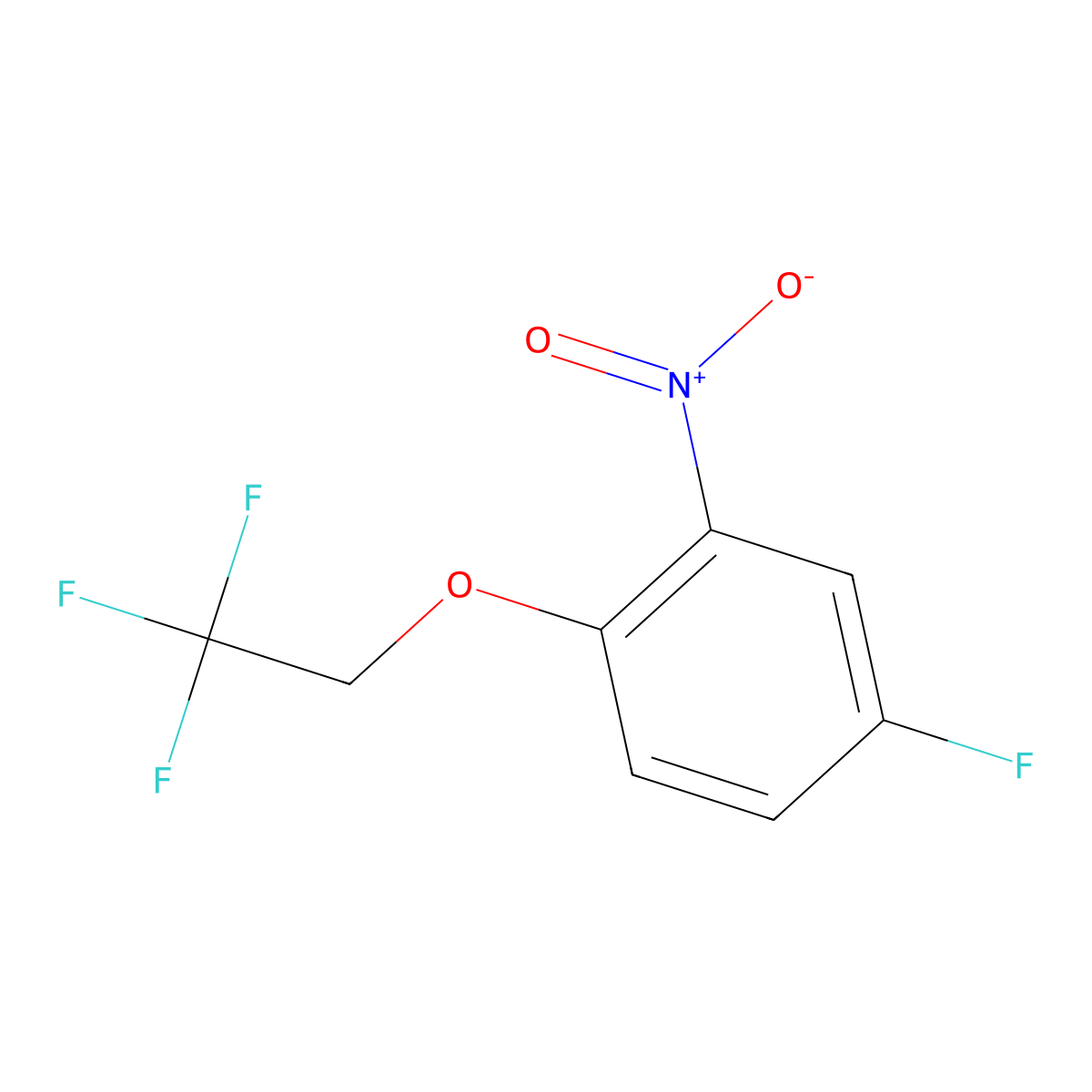 5-Fluoro-2-(2,2,2-trifluoroethoxy)nitrobenzene molecular structure, CAS 334929-98-5
