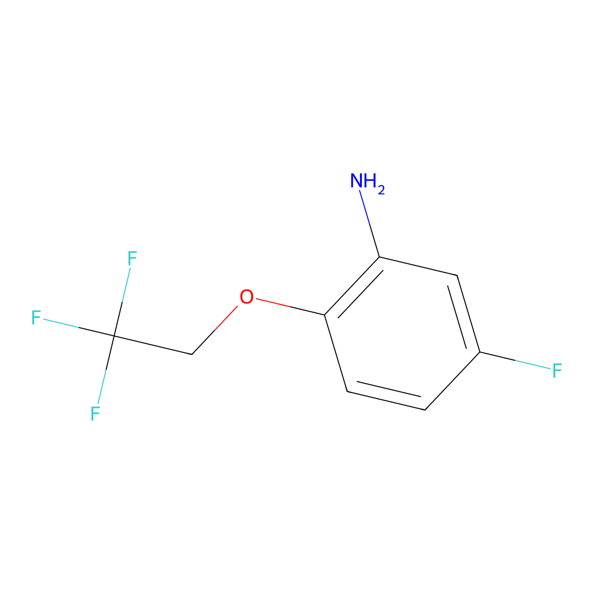 5-Fluoro-2-(2,2,2-trifluoroethoxy)aniline molecular structure, CAS 334929-99-6