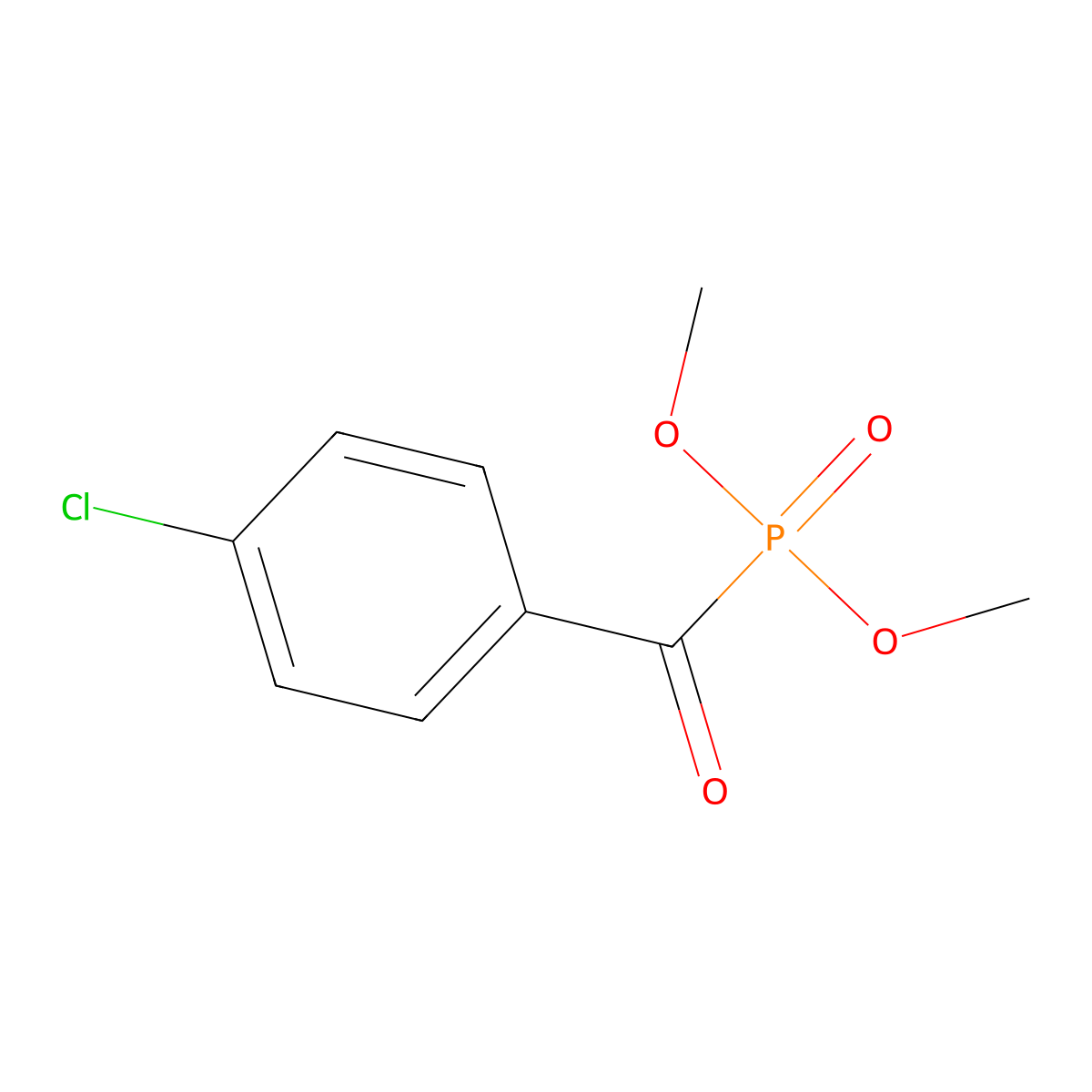 (p-Chloro-Benzoyl)-phosphonic acid dimethyl ester molecular structure, CAS 33493-32-2