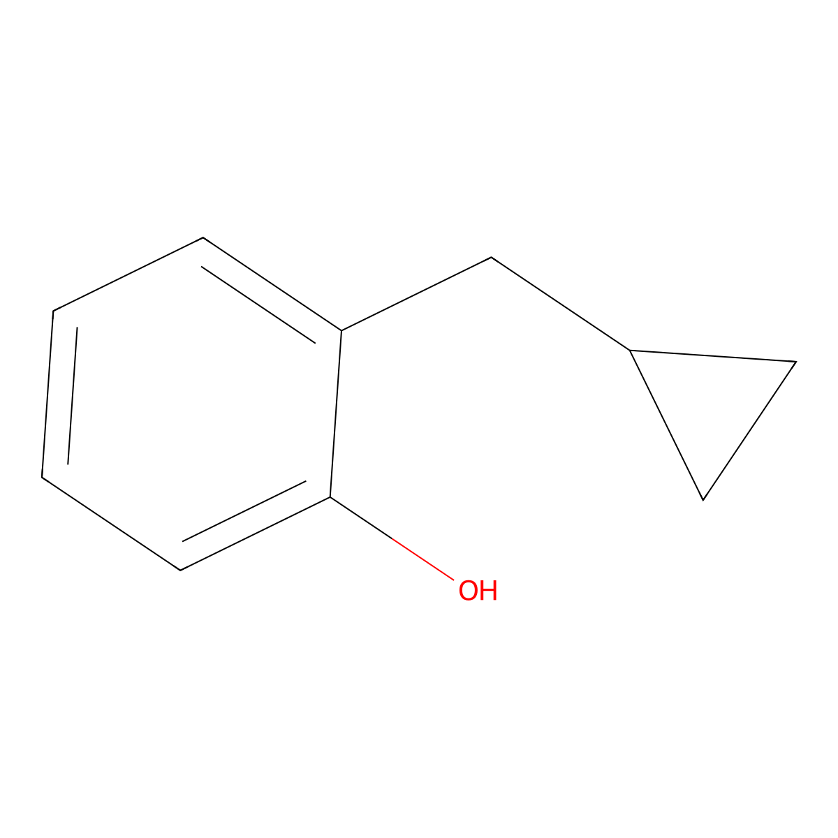 2-(Cyclopropylmethyl)phenol molecular structure, CAS 33494-47-2