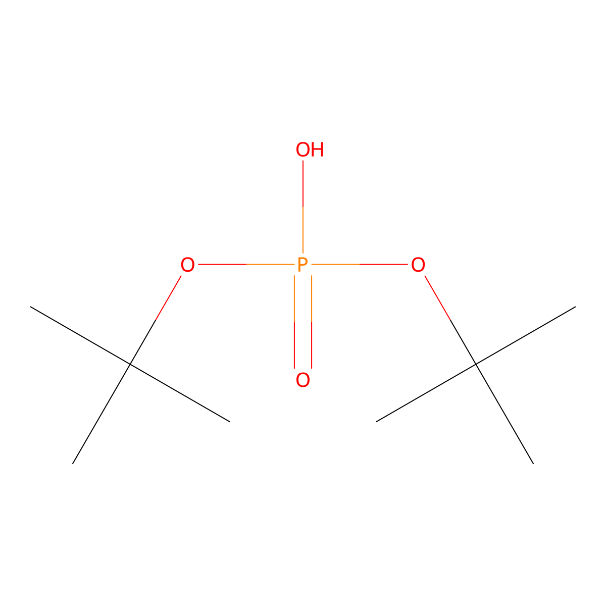 Phosphoric acid, bis(1,1-dimethylethyl) ester molecular structure, CAS 33494-81-4