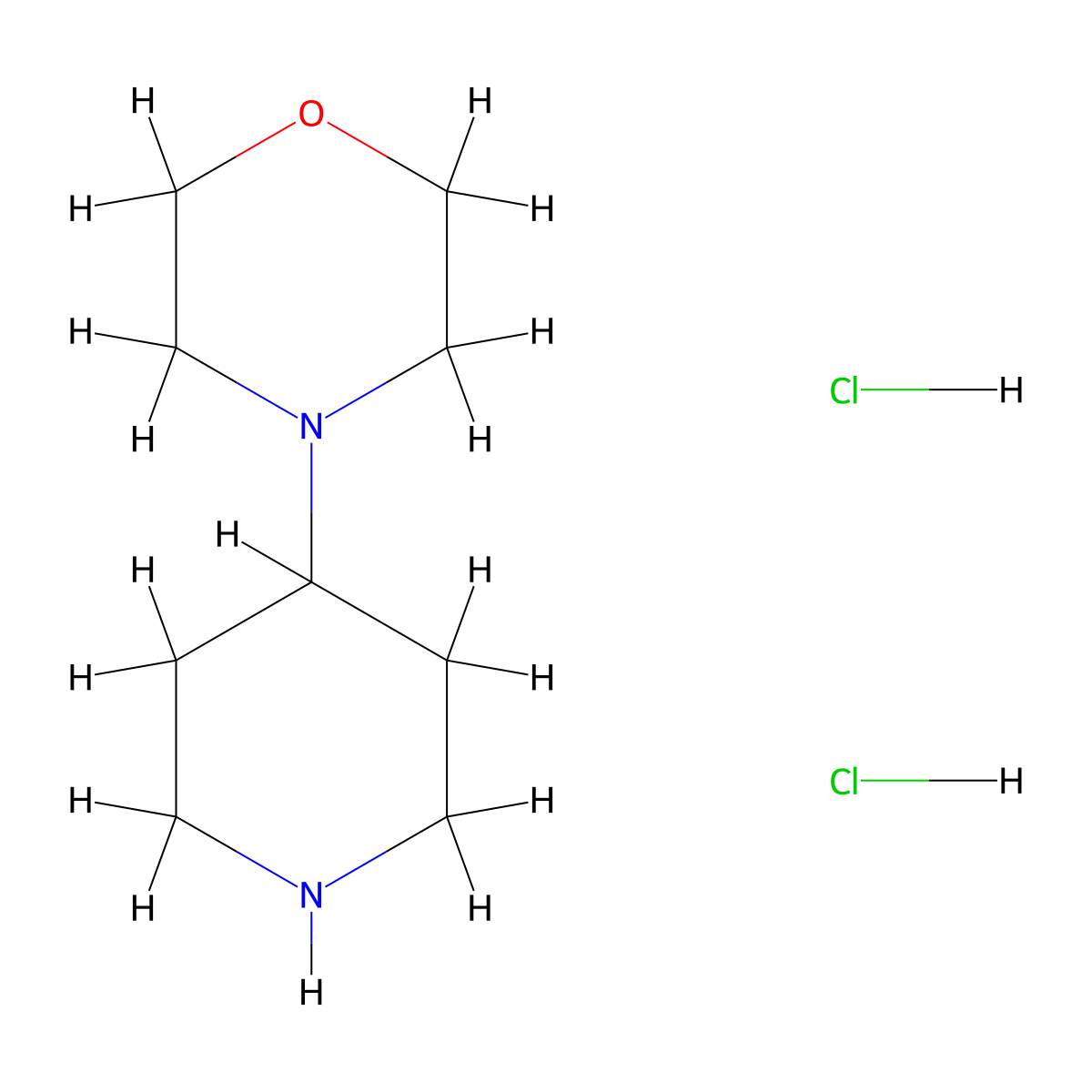 4-(Piperidin-4-yl)morpholine dihydrochloride molecular structure, CAS 334942-10-8