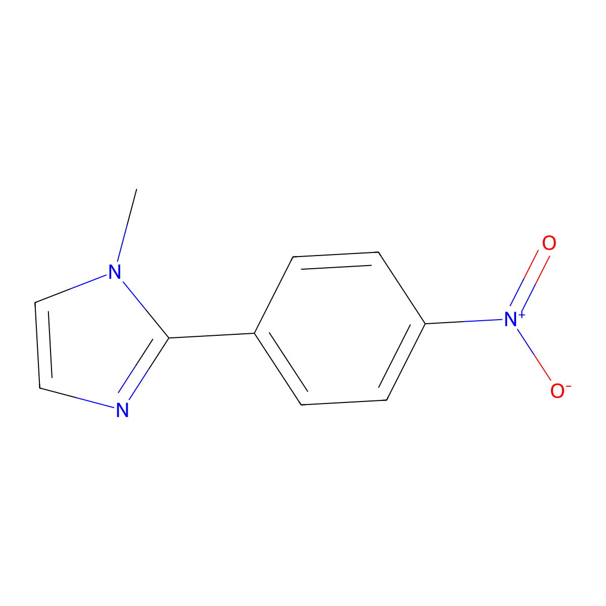 1-methyl-2-(4-nitrophenyl)-1H-imidazole molecular structure, CAS 334952-04-4