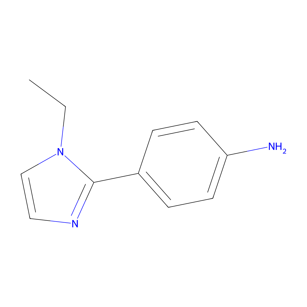 4-(1-Ethyl-imidazol-2-yl)-aniline molecular structure, CAS 334952-42-0