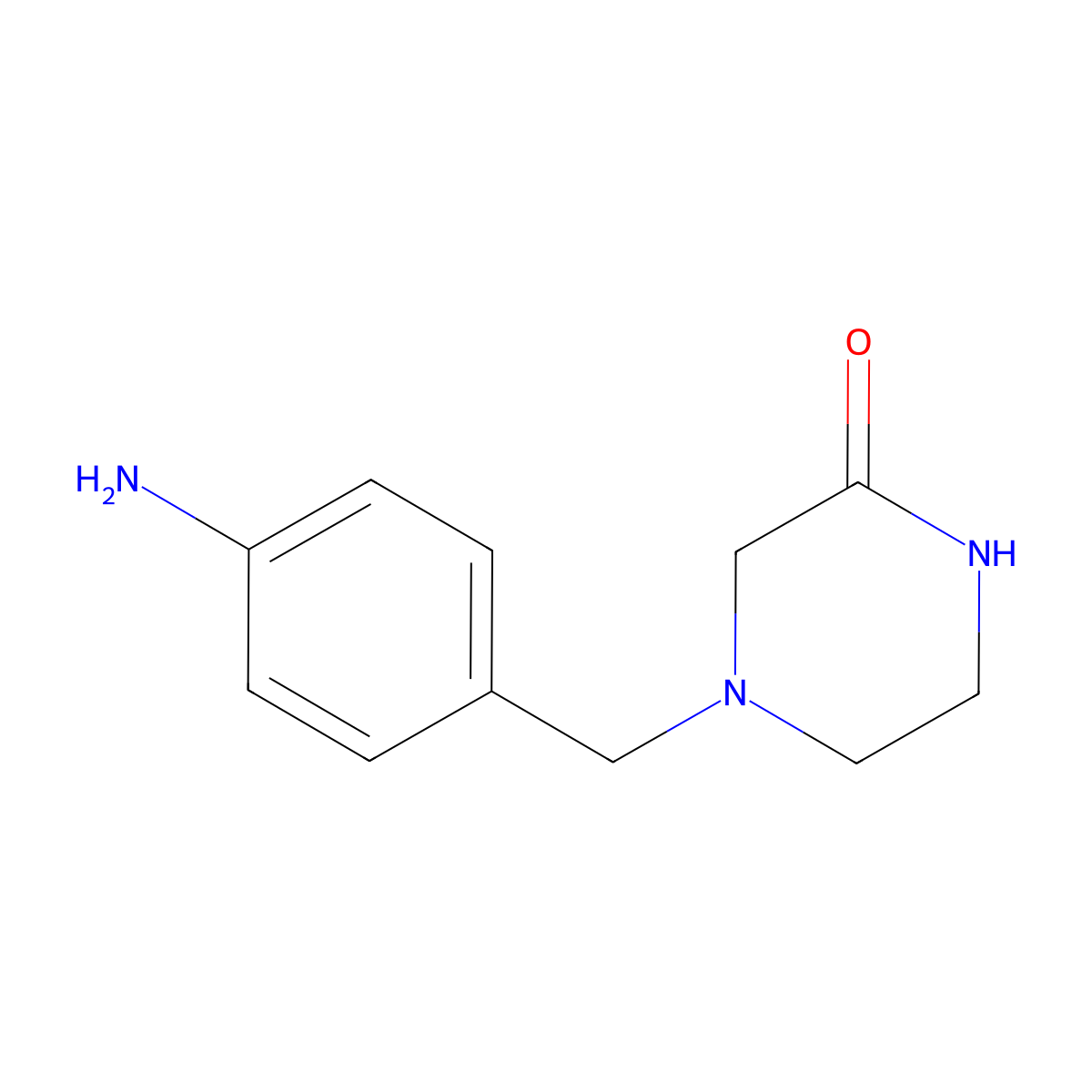 4-[(4-Aminophenyl)methyl]piperazin-2-one molecular structure, CAS 334952-68-0