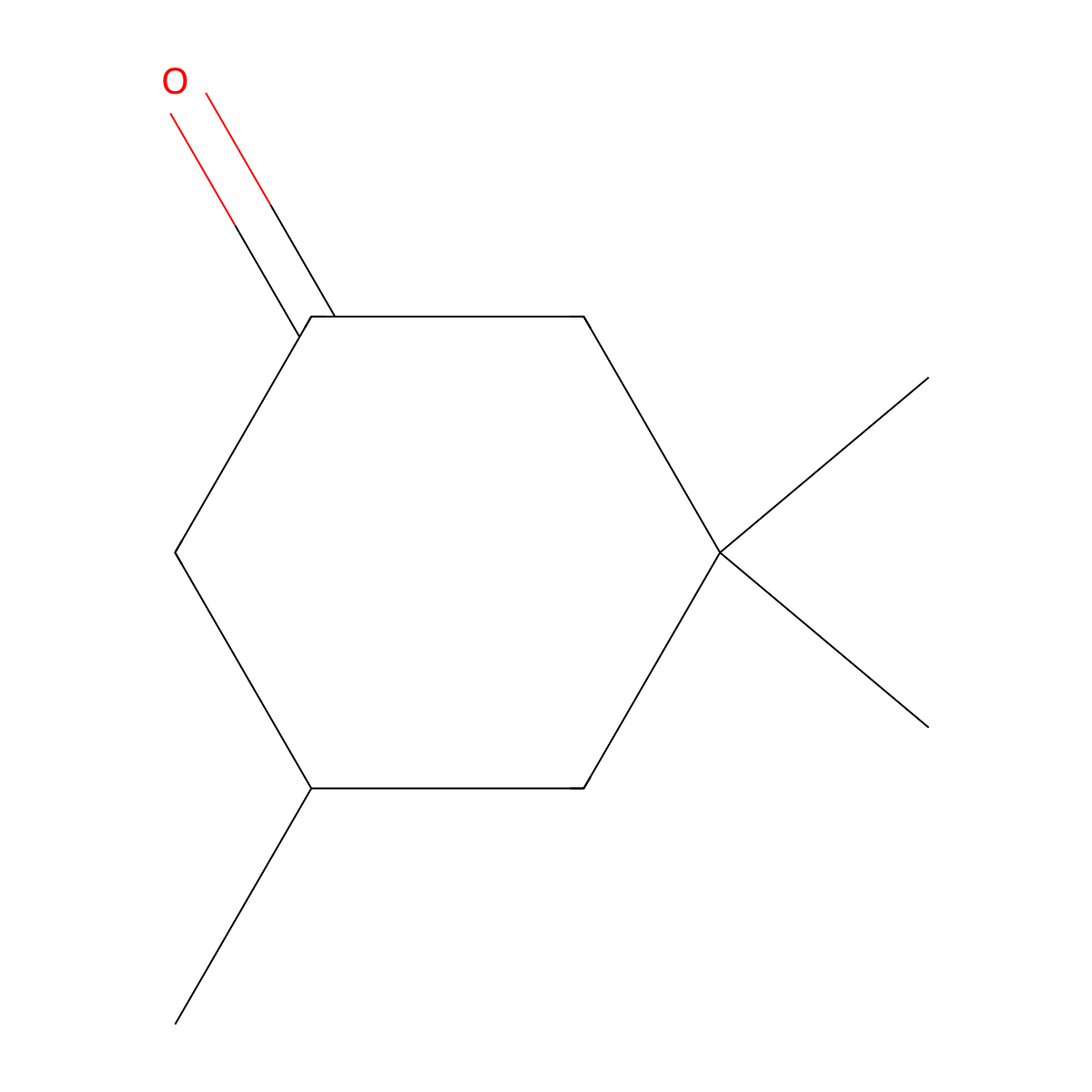 3,3,5-Trimethylcyclohexanone molecular structure, CAS 33496-91-2